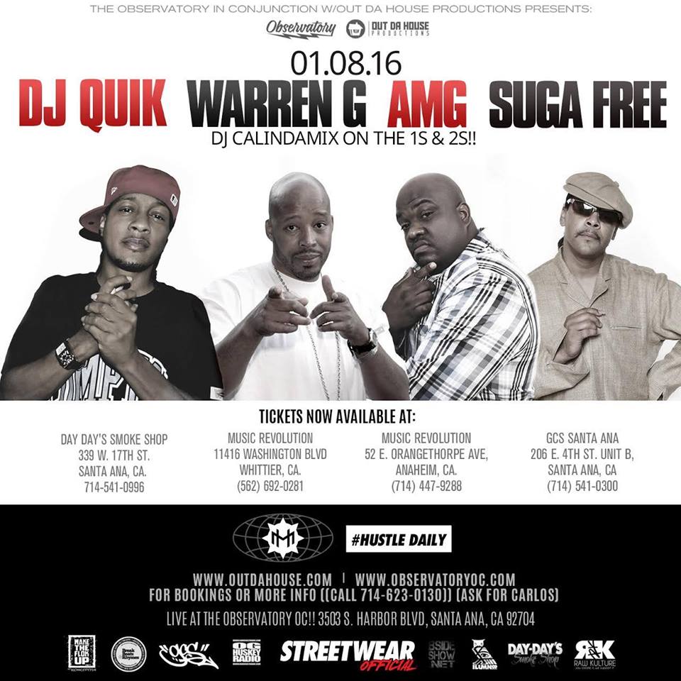 DJ QUIK, WARREN G, AMG & SUGA FREE”