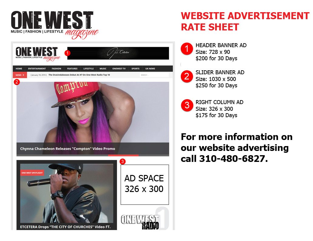 One West Magazine Website Ad Rates