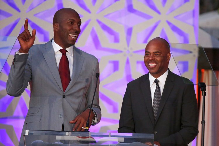LOS ANGELES, CA - MARCH 25:  Former NBA player John Salley and TV personality Kevin Frazier attend the Cedars-Sinai Sports Spectacular at W Los Angeles  West Beverly Hills on March 25, 2016 in Los Angeles, California.  (Photo by Rich Polk/Getty Images for Sports Spectacular) *** Local Caption *** John Salley;Kevin Frazier