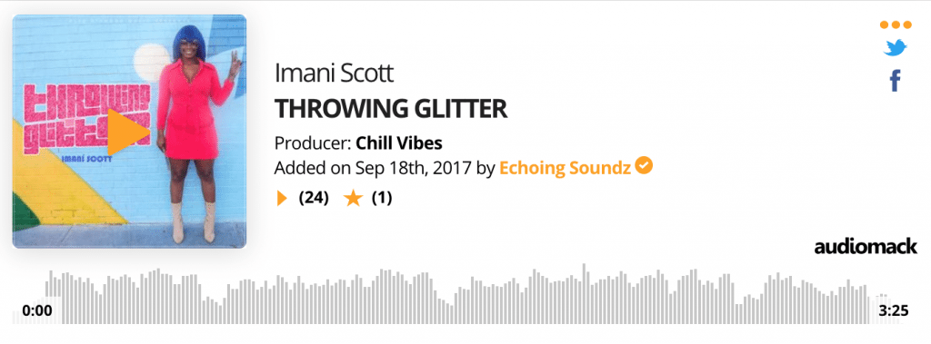 Imani Scott Throwing Glitter